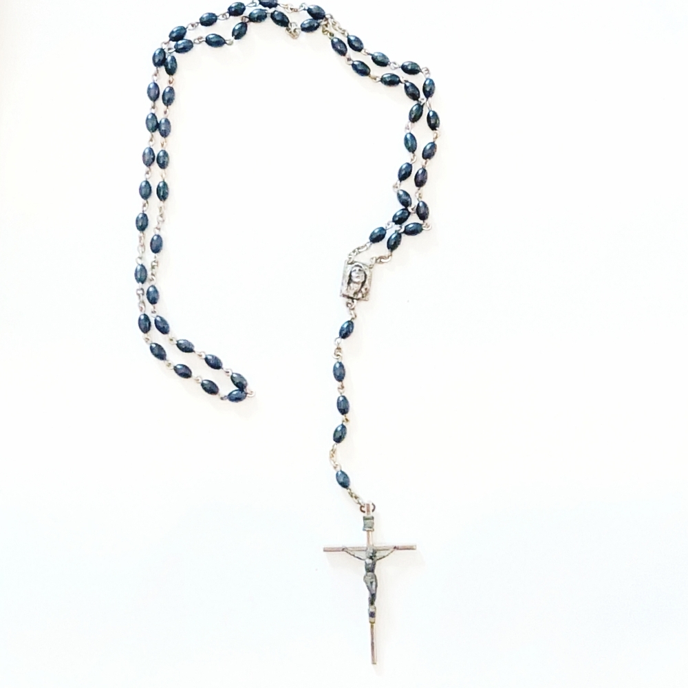 Vintage Large Catholic Rosary Cross Crucifix Christianity